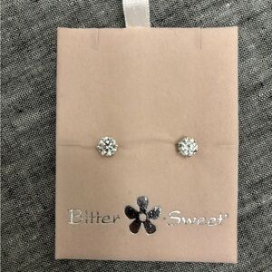 7mm Cubic Zirconia Earrings - BNWT
